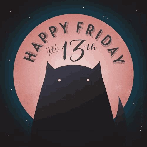 Black Cat Happy Friday The 13th GIF