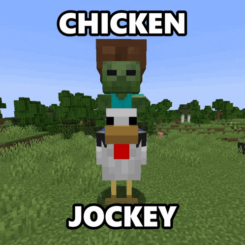 Chicken Jockey Minecraft GIF