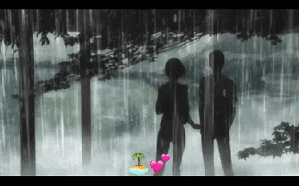Couple Rain Anime GIF