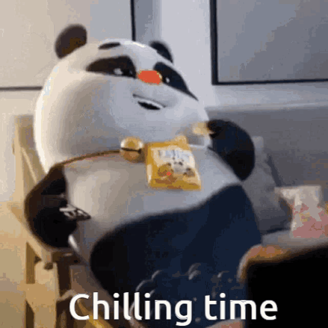 Cute Panda Bing Chilling Gif GIF
