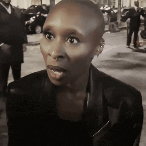 Cynthia Erivo Shocked GIF