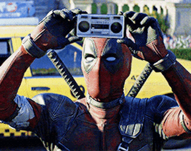Deadpool Boombox GIF