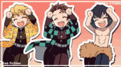 Demon Slayer Trio Dancing Gif GIF