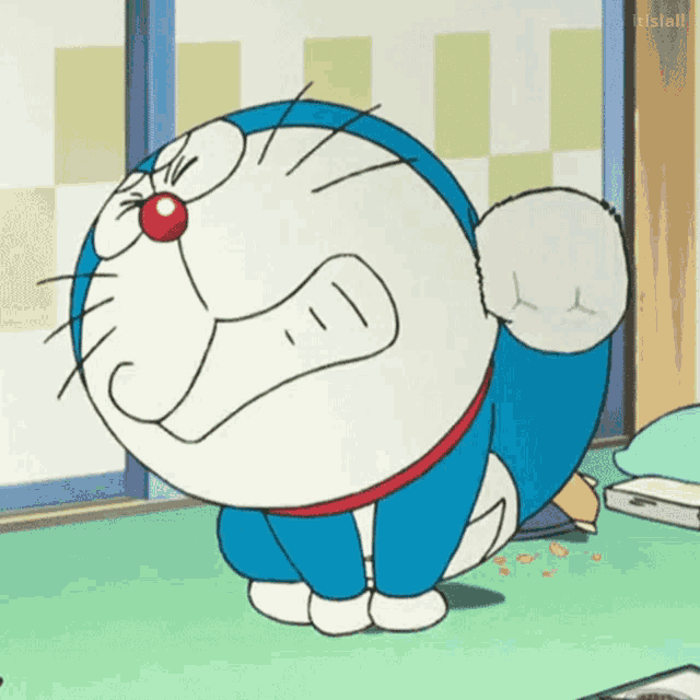 Doraemon Touches GIF