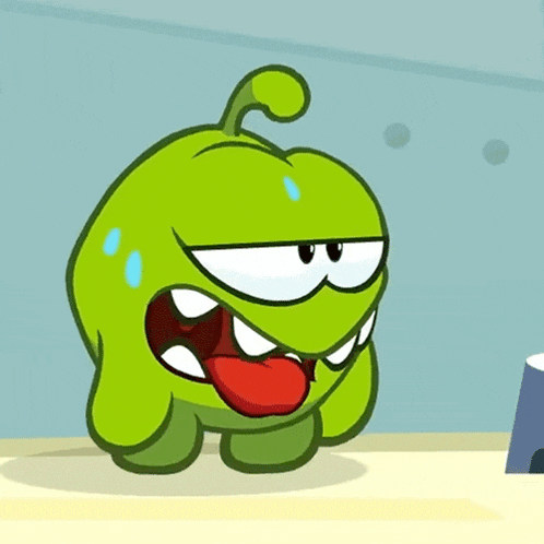 Drying Off Sweat Om Nom GIF