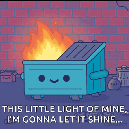 Dumpster Fire This Is Fine GIF