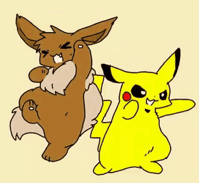 Eevee Pikachu GIF