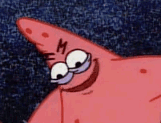 Evil Patrick GIF