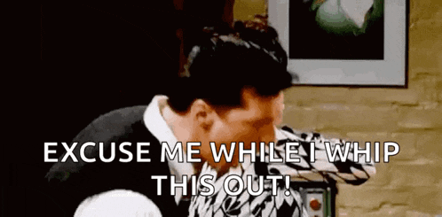 Excuse Me While I Whip This Out GIF
