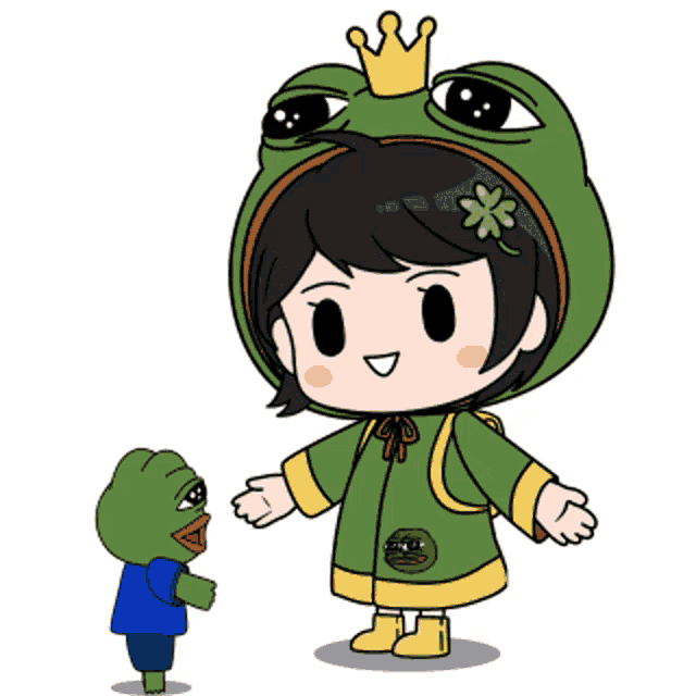 Four Leaf Clover Pepe Clover Girl GIF