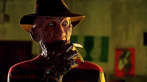 Freddy Krueger Shock GIF