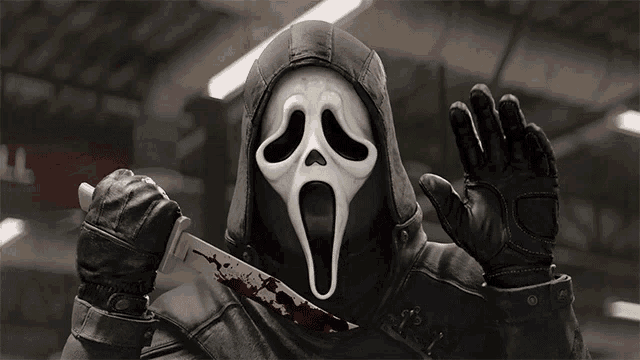 Ghostface Scream Mask GIF
