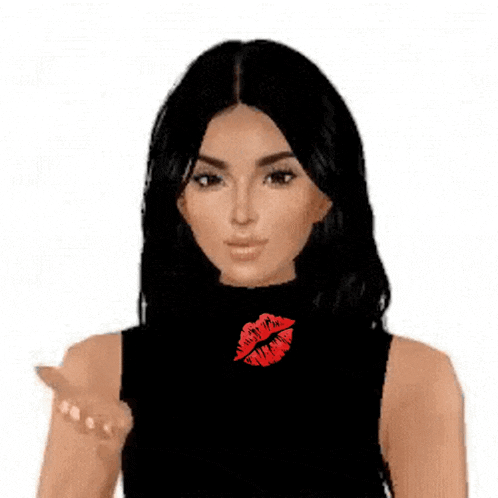 Girl Flying Kiss GIF