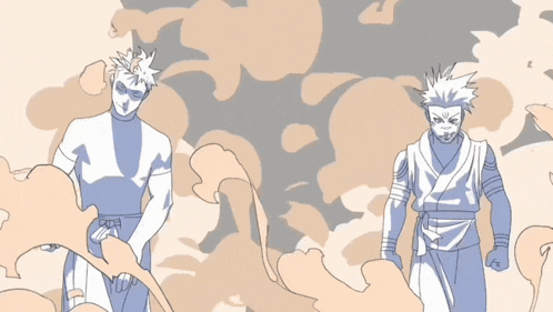 Gojo And Sukuna Walking Together Jjk Animation GIF