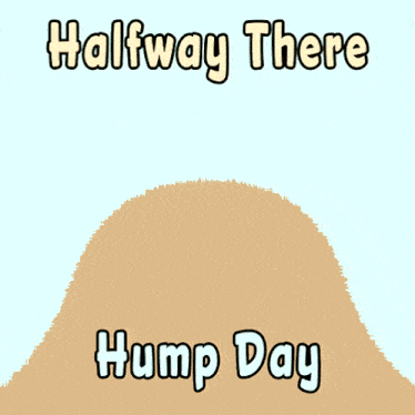 Halfway There Hump Day Wednesday Is Hump Day GIF