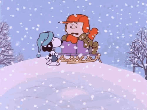 Happy Winter Snoopy GIF