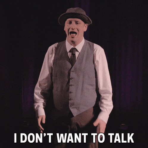 I Don't Want To Talk Tim Robinson Gif
