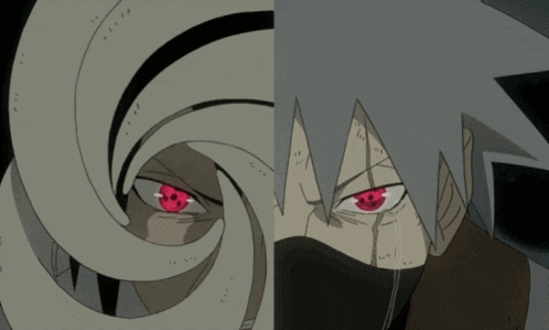Kakashi E Obito Mangekyou Sharingan GIF