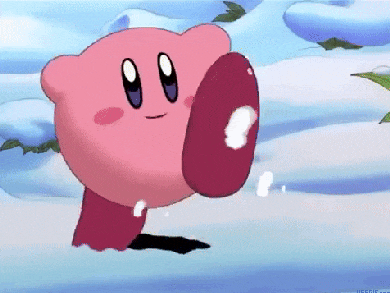 Kirby Dancing In Snow Kirby Right Back At Ya GIF