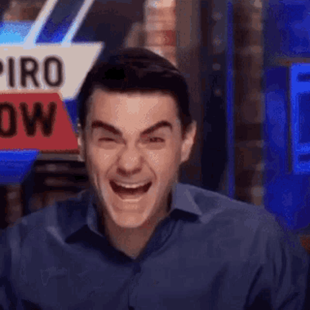 Laughing Ben Shapiro GIF