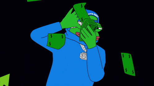 Make It Rain Pepe GIF