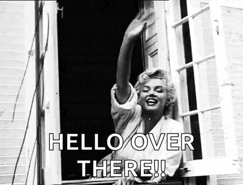 Marilyn Monroe Waving GIF
