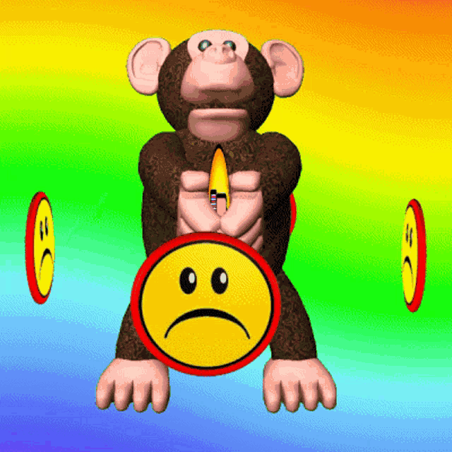 Monkey Thumbs Down Disapproval GIF