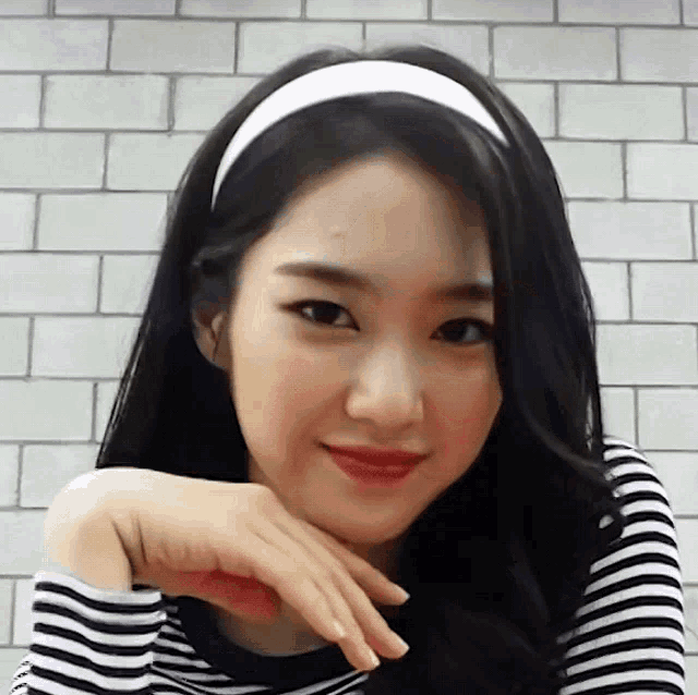 Oh My Girl Hair Flip GIF