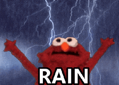 Rain Elmo GIF