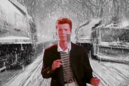 Rick Roll Snow GIF
