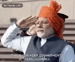 Saluting Narendra Modi GIF