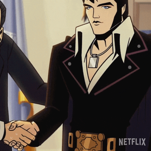 Shaking Hands Elvis Presley GIF