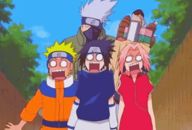Shocked Face Naruto GIF