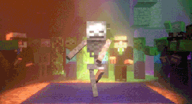 Skeleton Dance Minecraft GIF