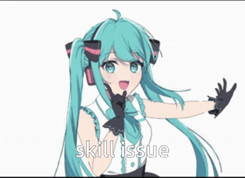 Skill Issue Miku GIF