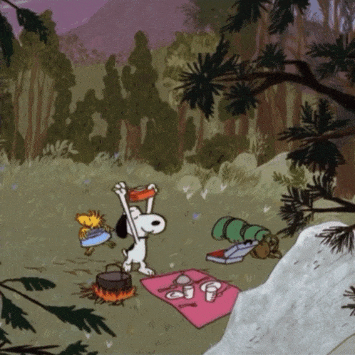 Snoopy And Woodstock GIF