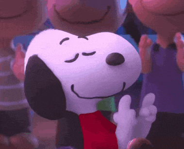Snoopy Finger Guns GIF