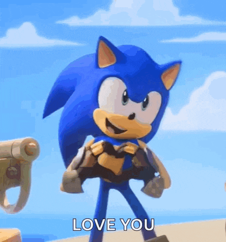 Sonic The Hedgehog Heart Hands GIF