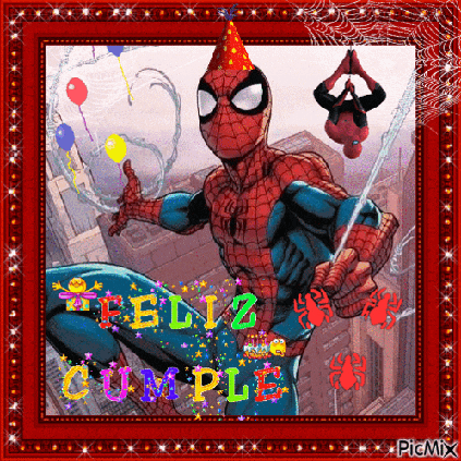 Spiderman Cumpleaños GIF