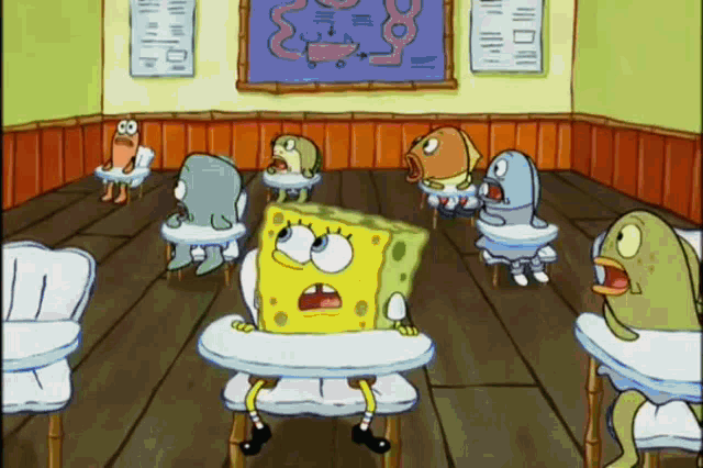 Spongebob No Eating In My Classroom GIF