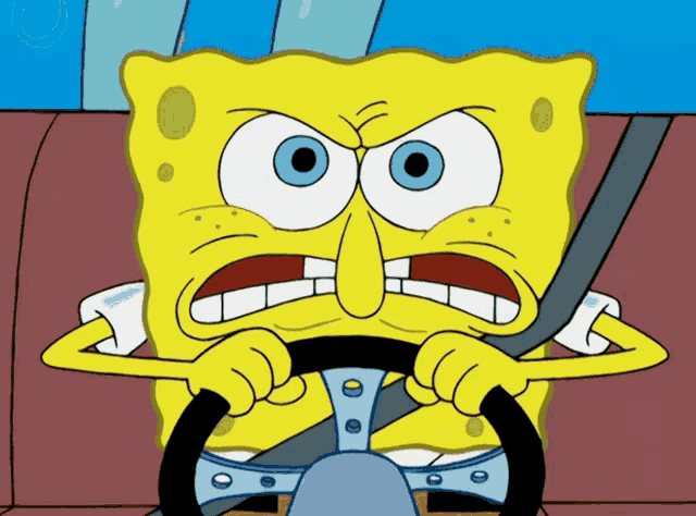 Spongebob Squarepants Road Rage GIF