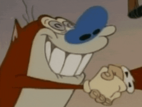 Stimpson J Cat Greet GIF