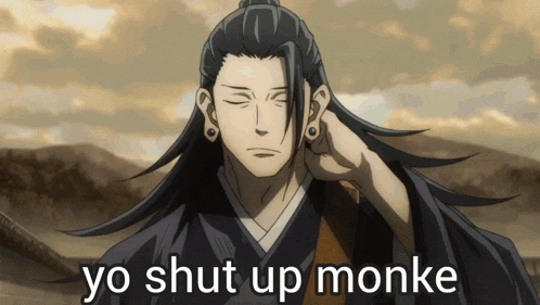 Suguru Geto Monkey Yo Shut Up GIF