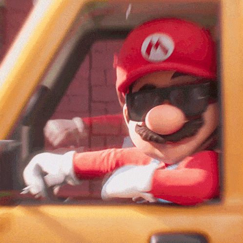Taking Off Shades Mario GIF