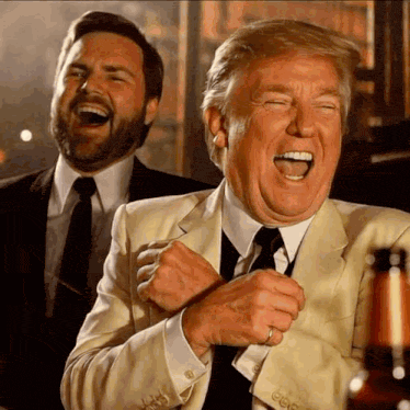 Trump And Vance Laughing Trump Dance GIF