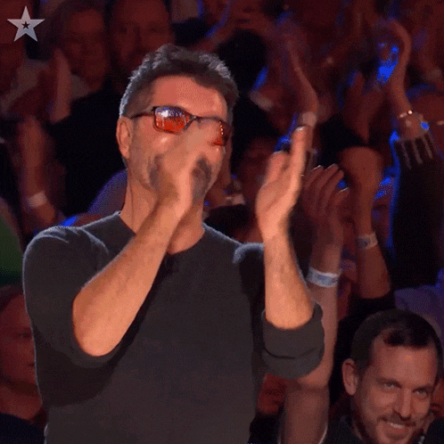 Two Thumbs Up Simon Cowell GIF