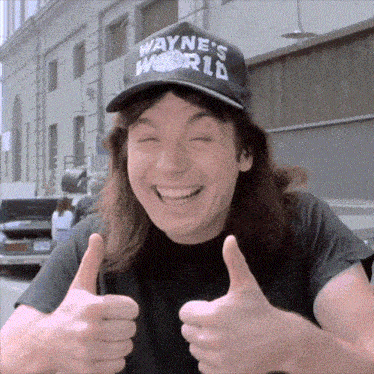 Wayne'S World Thumbs Up GIF