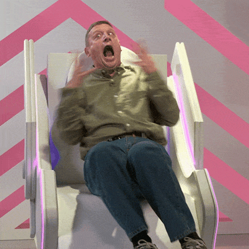 Yelling Tim Robinson GIF