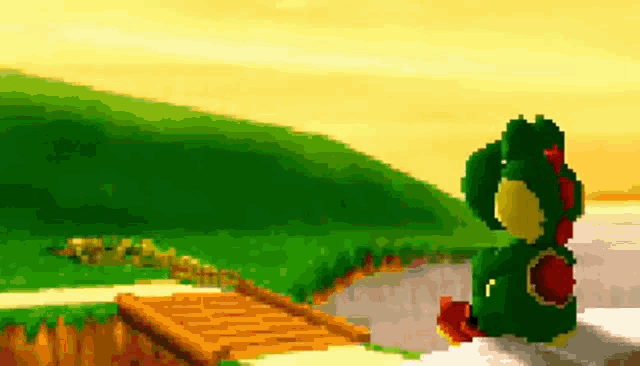 Yoshi Sitting GIF