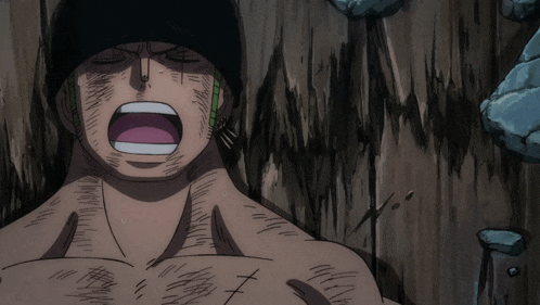 Zoro Breathing One Piece GIF